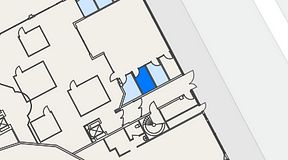 
							Planritning för Genetor K6, 1 privata rum, 6 m²