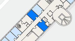 Planritning för Dockside Office & Coworking, 2 privata rum, 27 m²