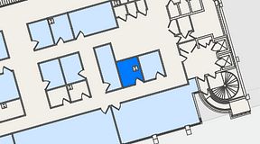 
							Planritning för United Spaces Östra Hamngatan, 1 privata rum, 8 m²