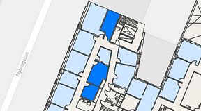 
							Planritning för Regus Östermalmstorg, 3 privata rum, 34 m²