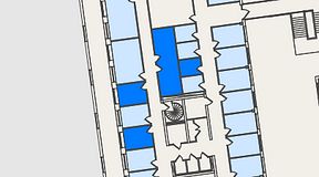 
							Planritning för Spaces Nordenskiöldsgatan, 4 privata rum, 41 m²