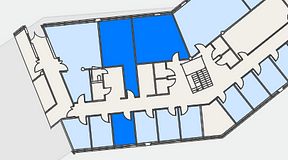 Planritning för CoW Älvsjö, 3 privata rum, 69 m²