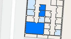 
							Planritning för Kungsholmens Kontorshotell Warfvinges väg, 3 privata rum, 53 m²