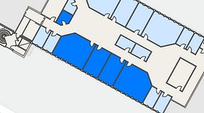 
							Planritning för Växthuset Stensjögatan, 5 privata rum, 122 m²