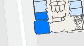 
							Planritning för Palmung Mellin Fastigheter Cogito, 2 privata rum, 33 m²