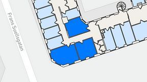 
							Planritning för Regus Adelgatan 21, 3 privata rum, 53 m²