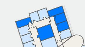 
							Planritning för Quality Office Nacka, 3 privata rum, 82 m²