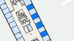 
							Planritning för Convendum Västra Järnvägsgatan 3, 4 privata rum, 41 m²