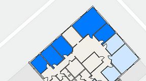 
							Planritning för Easy Office Kungsängen, 5 privata rum, 95 m²