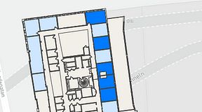 
							Planritning för Epicenter, 5 privata rum, 141 m²
