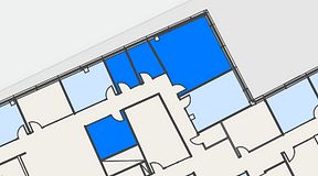
							Planritning för Spaces Hyllie Vista, 4 privata rum, 68 m²
