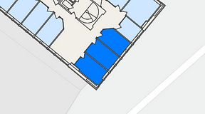 
							Planritning för FASTOFFICE Lidingö Torsvik, 3 privata rum, 30 m²