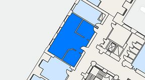 
							Planritning för iOffice Sjöbefälsskolan, 1 privata rum, 61 m²