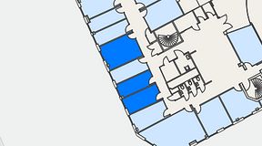 
							Planritning för Genetor K6, 3 privata rum, 38 m²