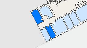
							Planritning för Convendum Spårvagnshallarna, 2 privata rum, 27 m²