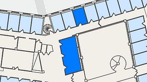 
							Planritning för THE WORKS Medborgarplatsen, 2 privata rum, 44 m²