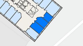 
							Planritning för FASTOFFICE Lidingö Torsvik, 3 privata rum, 27 m²