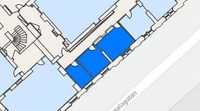 
							Planritning för United Spaces Uppsala, 3 privata rum, 37 m²