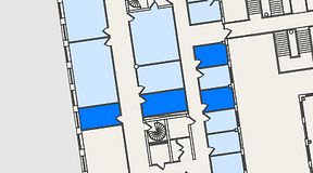 
							Planritning för Spaces Nordenskiöldsgatan, 4 privata rum, 42 m²