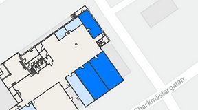 
							Planritning för Fabriken Rökerigatan 20, 3 privata rum, 157 m²