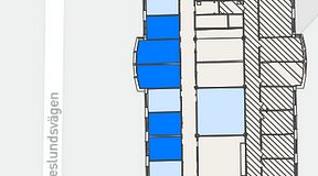 
							Planritning för FASTOFFICE Johanneslundsvägen 2, 5 privata rum, 76 m²