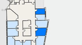 
							Planritning för Regus Täby, 2 privata rum, 19 m²