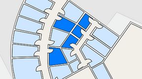 Planritning för Quick Office Bromma Blocks, 5 privata rum, 33 m²