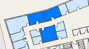 
							Planritning för Mindpark Mölndal, 3 privata rum, 63 m²