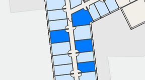 
							Planritning för Regus Rotsunda, 4 privata rum, 75 m²