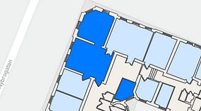 Planritning för Nybrogatan Business Center Nybrogatan 34, 2 privata rum, 83 m²