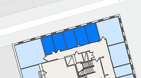 
							Planritning för Regus Östra Hamngatan, 5 privata rum, 50 m²