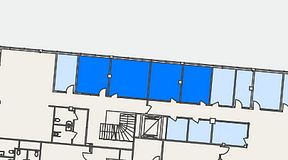 
							Planritning för Spaces Helsingborg Väla, 4 privata rum, 70 m²