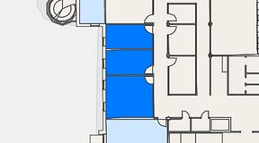 
							Planritning för FirstOffice Arenavägen 33, 3 privata rum, 56 m²