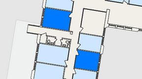 
							Planritning för FASTOFFICE Dalénum Lidingö, 2 privata rum, 24 m²