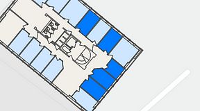 
							Planritning för FASTOFFICE Lidingö Torsvik, 5 privata rum, 48 m²