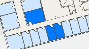 
							Planritning för Regus Lidingö, 3 privata rum, 40 m²