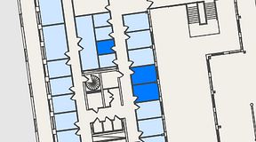 
							Planritning för Spaces Nordenskiöldsgatan, 3 privata rum, 23 m²