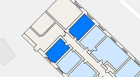 
							Planritning för FASTOFFICE Söderhamn, 2 privata rum, 32 m²