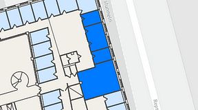 Planritning för THE WORKS Medborgarplatsen, 2 privata rum, 94 m²