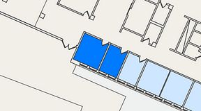 
							Planritning för Sanna Office Hub, 2 privata rum, 32 m²