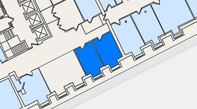 
							Planritning för 7A Posthuset, Vasagatan 28, 2 privata rum, 33 m²