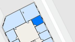 Planritning för iOffice Kungsgatan 64, 1 privata rum, 13 m²