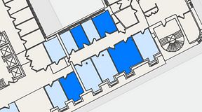 
							Planritning för 7A Posthuset, Vasagatan 28, 4 privata rum, 74 m²