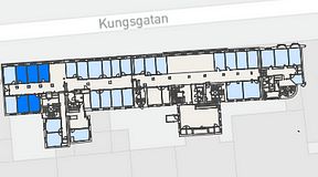 
							Planritning för Convendum Kungsgatan 9, 5 privata rum, 75 m²