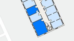 
							Planritning för Easy Office Bromma, 2 privata rum, 42 m²