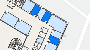 
							Planritning för Spaces Göteborg Gamlestan, 3 privata rum, 30 m²