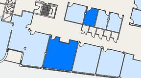 
							Planritning för Flexiwork Hovet, 2 privata rum, 53 m²