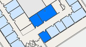 
							Planritning för THE WORKS Arenastaden, 3 privata rum, 54 m²