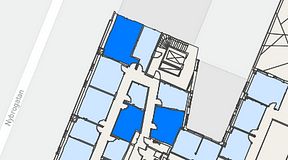 
							Planritning för Regus Östermalmstorg, 3 privata rum, 54 m²