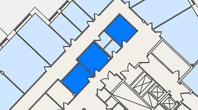 Planritning för United Spaces Lindholmen, 3 privata rum, 44 m²